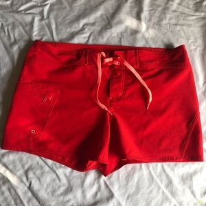Red Athleta swim short